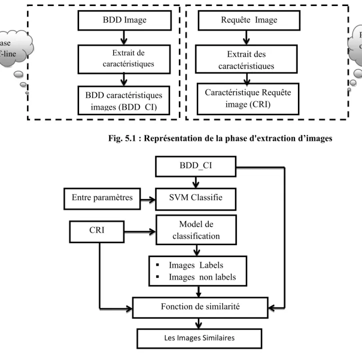 Fig. 5.1 : Représentation de la phase d'extraction d’images 