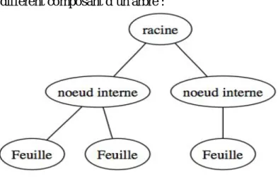 Figure 1 Description des différents composants d’un arbre.