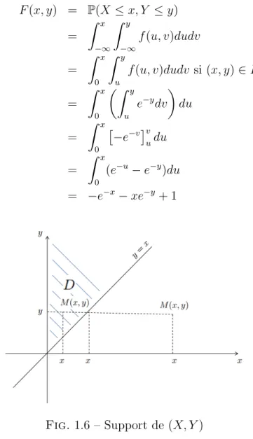Fig. 1.6 – Support de (X, Y )