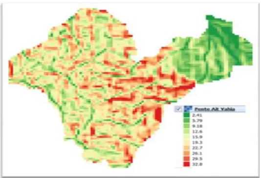 Figure 04 : Génération de la pente de la commune Ait Yahia  