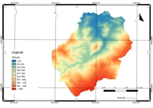 Figure 06 : Carte d’altitude 