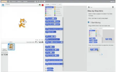Illustration 1 : interface du logiciel Scratch 2.0