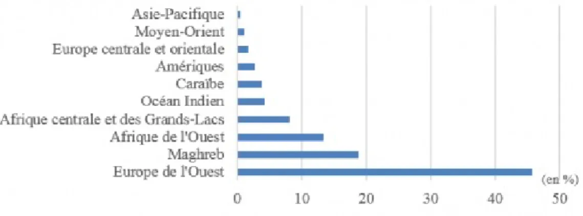 Figure 2 : Répartition des participants selon leur origine géographique