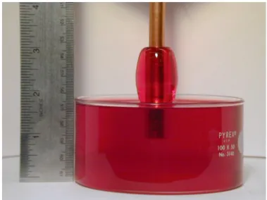 Fig. 1.8 – L’effet Weissenberg : la rotation de l’agitateur cisaille le fluide et elle s’accompagne d’une remontée centripète du fluide [20].