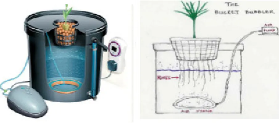 Figure 3 : Système aquiculture (Source : Hydrobox Team)  I.2.2.1.2.Technique du film nutritif (N.F.T.) 