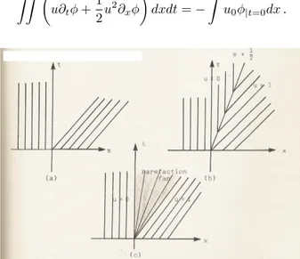 Figure 4. Non unicit´ e des solutions au sens des distributions