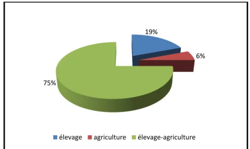 Tableau II : Répartition des exploitations par classe de SAU (ha). 