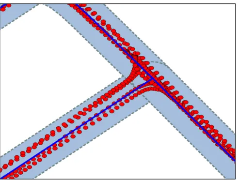 Figure 3.3: Création de zones tampons autour des lignes centrales de rue  3.2.4  Traitement des données  