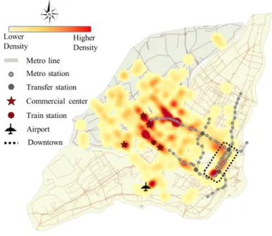 Figure 4.2: Heat-map of origin and destination points for trips between Montreal and Laval 
