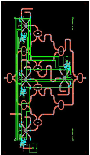 Figure 3-15: A picture showing both layers RF and DC of the WRI transceiver. 