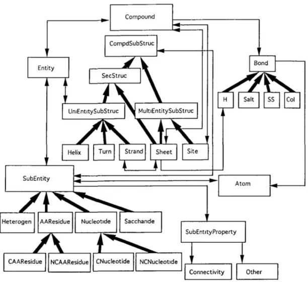 Figure 2.2 – Représentation conceptuelle de la relation entre les classes PDBlib