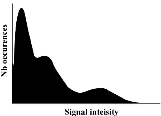 Figure 0-5 : Schematic signal intensity distribution in the myocardium from an LGE CMR image