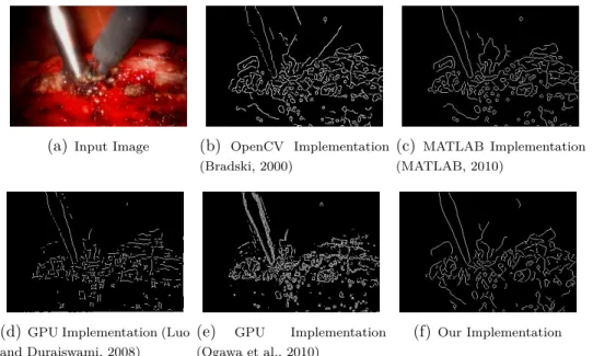 Figure 3.1 Smoothing Edges Comparison : Output Images of Different CED Implementations