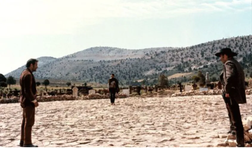 Figure 4.4 The Mexican standoff scene in the movie The good, the bad and the ugly (Leone, 1966).