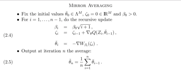 Figure 1 is a particular case of the general mirror averaging algorithm of Iouditski et al