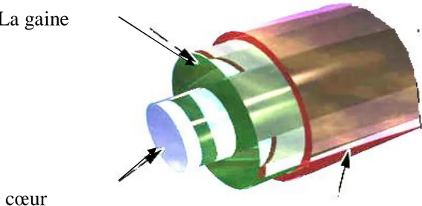 Fig 3-3 : composantes d’une fibre optique 