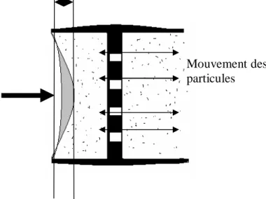 Fig. 4-4: mécanisme du mouvement de membrane   et particules d’air         