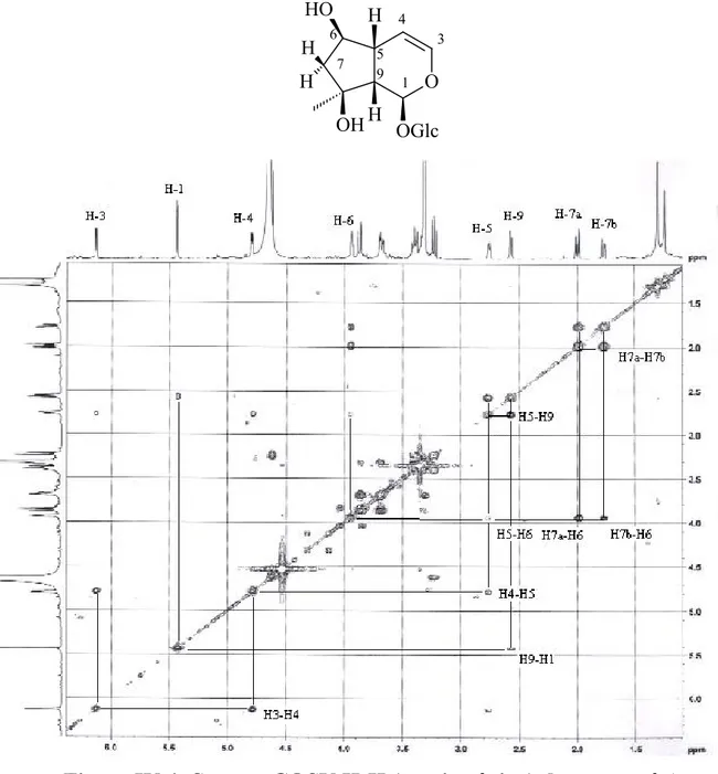 Figure IV.4: Spectre COSY H-H (partie génine) du composé A 