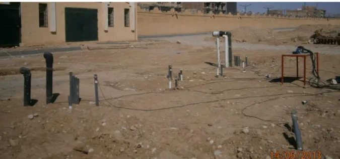 Fig III-7.c Vue externe du banc des essais expérimentaux (Site Université Biskra)  Un  extracteur  d’air  de  débit  variable  monté  à  l’entrée  de  l’échangeur  (fig