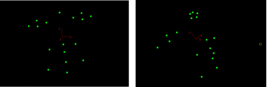 Figure 2.7: Correct triangulation: left and right images are two different views of the same result.