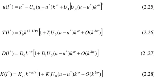 Tableau II-1 : Coefficient dans l'expansion de la fonction d’ échelles  