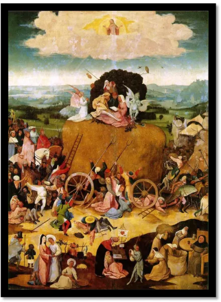 Figure 1- Jérôme Bosch, Le chariot de foin, XVIe siècle 