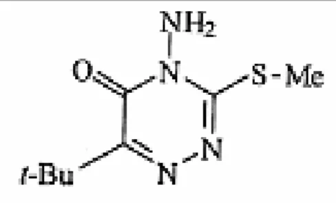 Figure 2.3. Structure chimique de la métribuzine. 