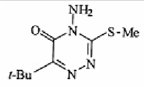 Figure 2.3. Structure chimique de la métribuzine. 