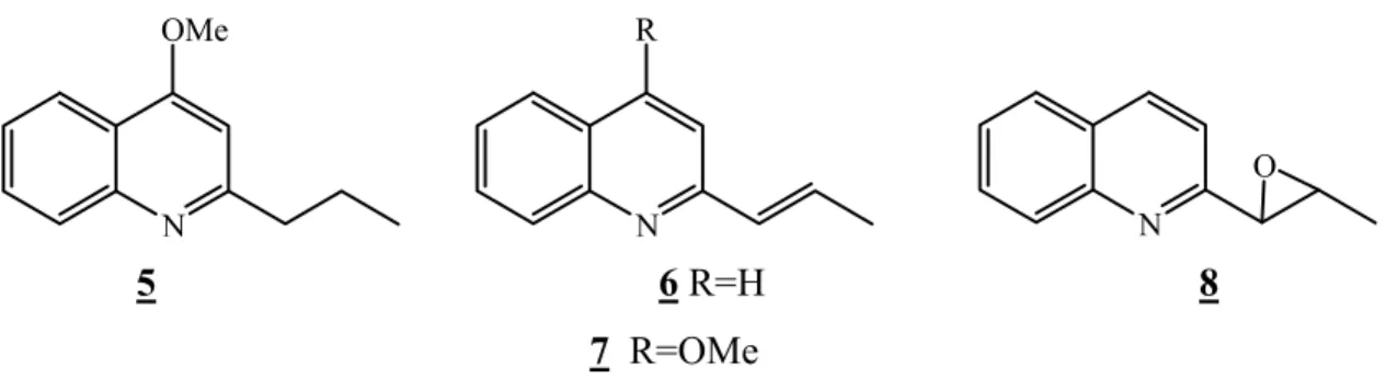 Figure I-5 : Structures des chimanines 