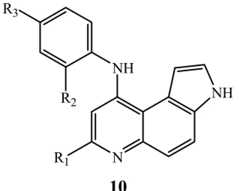 Figure I-7 : Structures des pyrroloquinoléiques 