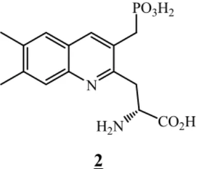 Figure II-2 : (R) α-amino-3- (phosphonométhyle)-2- quinoléine propénoïque    