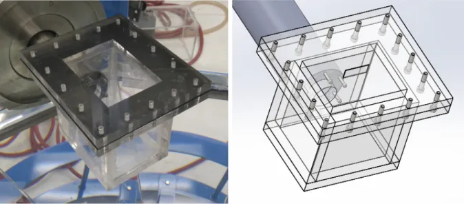Figure 3.2 Cube en acrylique utilisé pour l’injection d’air dans la cuve d’eau stagnante
