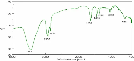 Figure 09  : Spectre IR du composé AHOCH3CH3H3C CH 3CH3CH31234567891011121314151617181920212223 24 2625272829