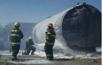 Figure 1-10 : Explosion d’un réservoir de 13000 l (www.zone911.com) 