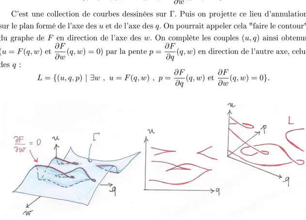 Figure 1  Le contour du graphe Γ de F dans la direction de l'axe des w.