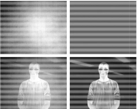 Figure 1.7 : Image QWIP (640x515 à 8,5 µm) illustrant l’impact de la non de gauche : images non corrigées