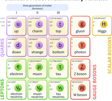 Figure 1.5: General picture of elementary particles and force carriers included in the Standard Model [ 30 ].