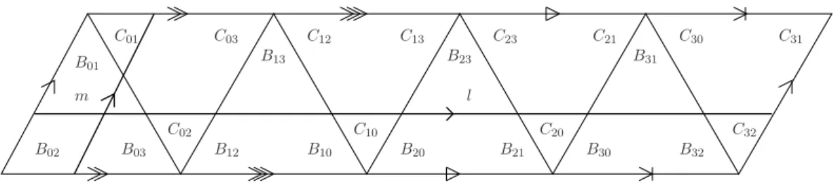 Fig. 3.15: L’étoile du sommet pour complémentaire du nœud de huit