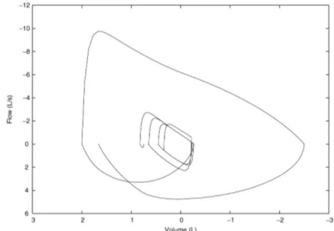 Figure 1.6 – Courbes volume-débit. Les images proviennent de [7].