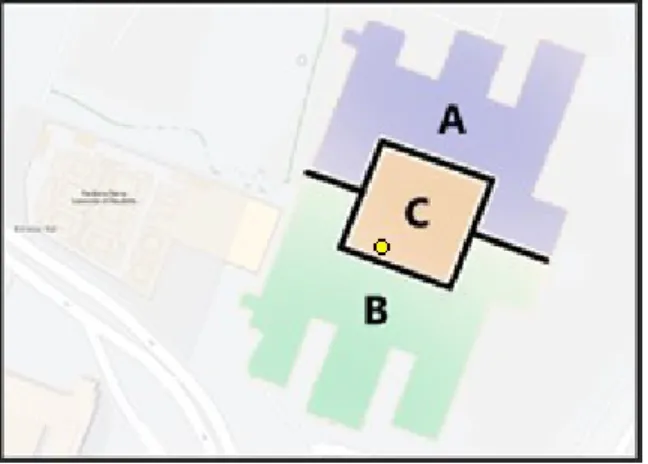 Figure 4.4 : Map View: Wings’ (building) Identification  4.5  Results 