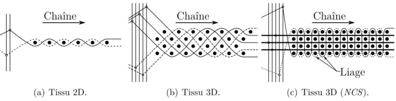 Figure 1.4 Différences entre les tissus 2D et 3D.