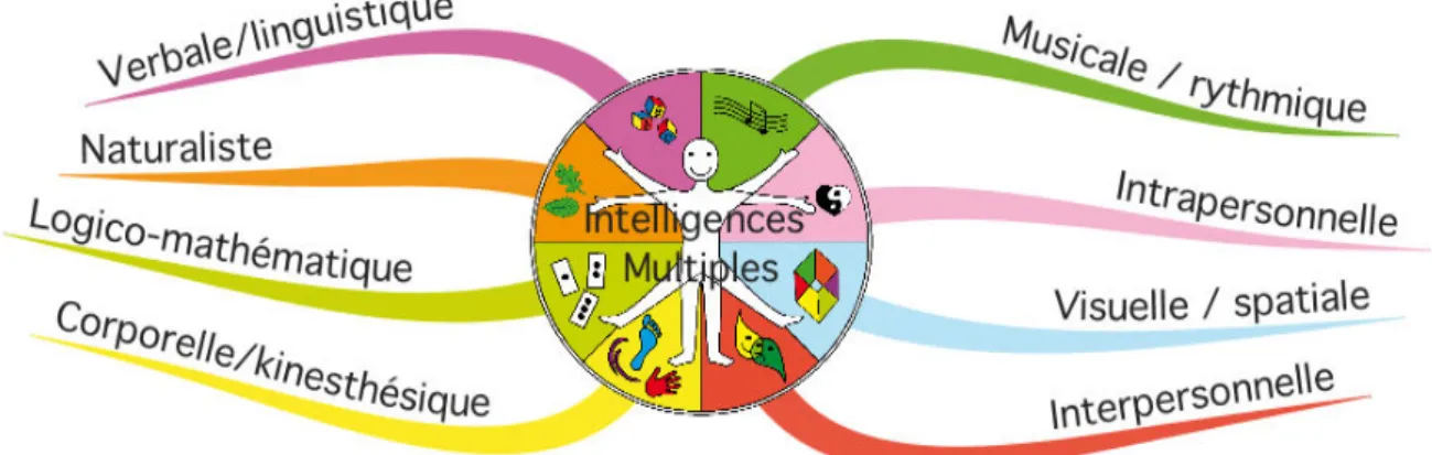 Figure 2. Les intelligences multiples de Gardner (2004) 