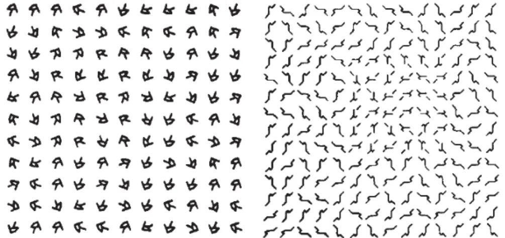 Figure 1.3: Counterexamples to the first Julesz conjecture. These texture images are borrowed from [ Julesz 1981 , Fig