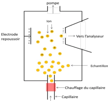 Figure 9: Schéma d’une ionisation par thermospray 