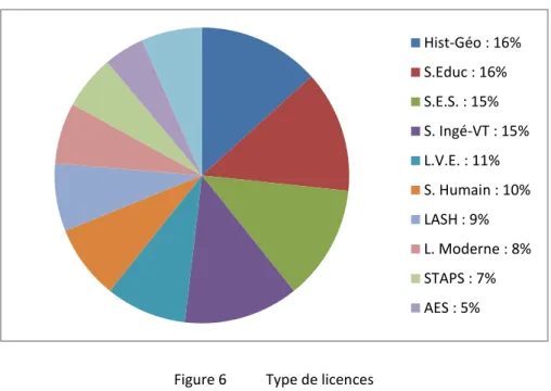Figure 6  Type de licences 