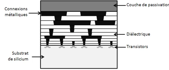 Figure 2.2 Composition d’une puce de circuit intégré