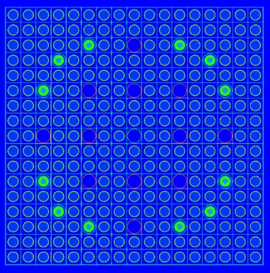 Figure 3.5 Géométrie d’assemblage 12BA pour le calcul avec TRIPOLI4