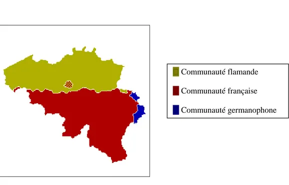 Figure 1. Carte des Communautés de Belgique 