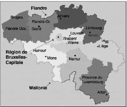 Figure 2. Les provinces belges  