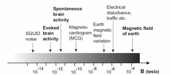 Figure 2: Comparison of brain signals with other sour
es of ele
tromagneti
